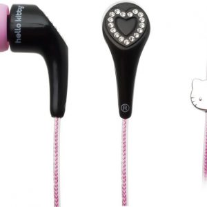 Hello Kitty Earphones Black