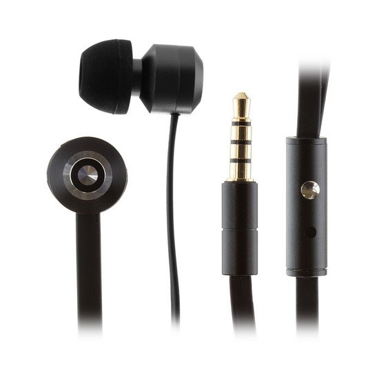 Kitsound Ribbons Mic In-Ear Musta