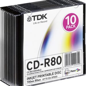 TDK CD-R Inkjet 10-pack (JewelCase)