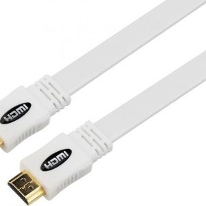 ZAP HDMI 1.4 Cable Flat White 1m